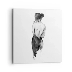 Quadro em tela - Com ela, o mundo desaparece - 70x70 cm