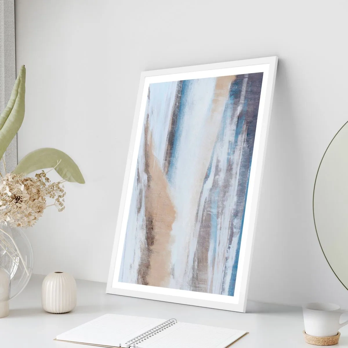 Pôster em moldura branca - Composição de inverno - 70x100 cm