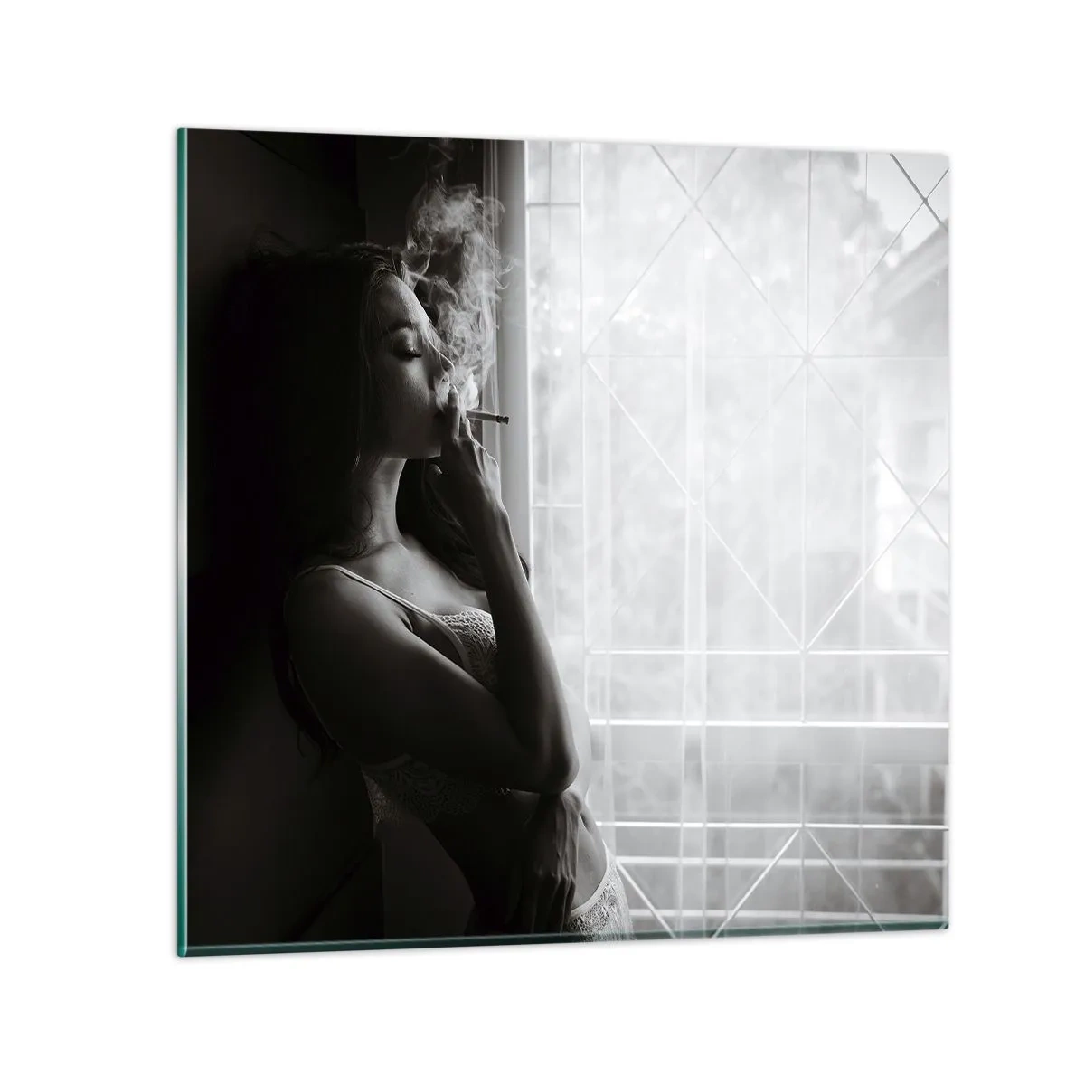 Quadro em vidro - Um momento sensual - 40x40 cm
