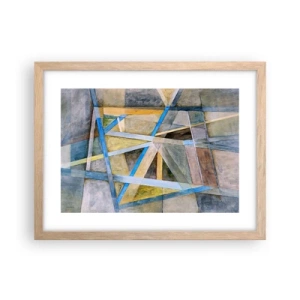 Pôster com moldura de carvalho claro - Em linha reta ou na diagonal? - 40x30 cm