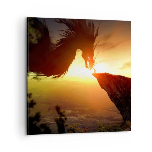 Quadro em tela - O matador de dragões - 60x60 cm