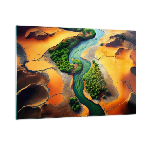 Quadro em vidro - Rio que dá vida - 120x80 cm