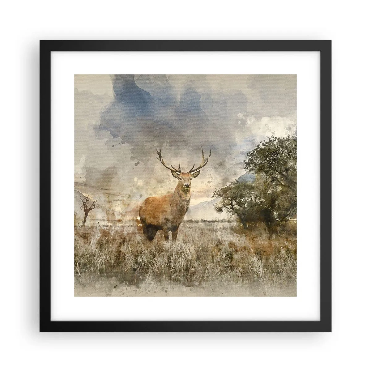 Pôster com moldura preta - Dignidade - força - dignidade - 40x40 cm