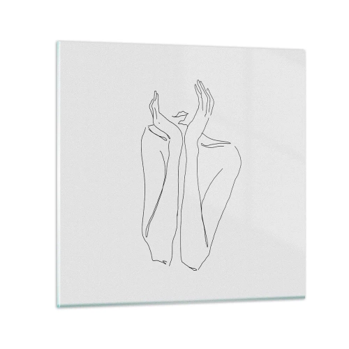 Quadro em vidro - Com o que sonham as meninas - 30x30 cm