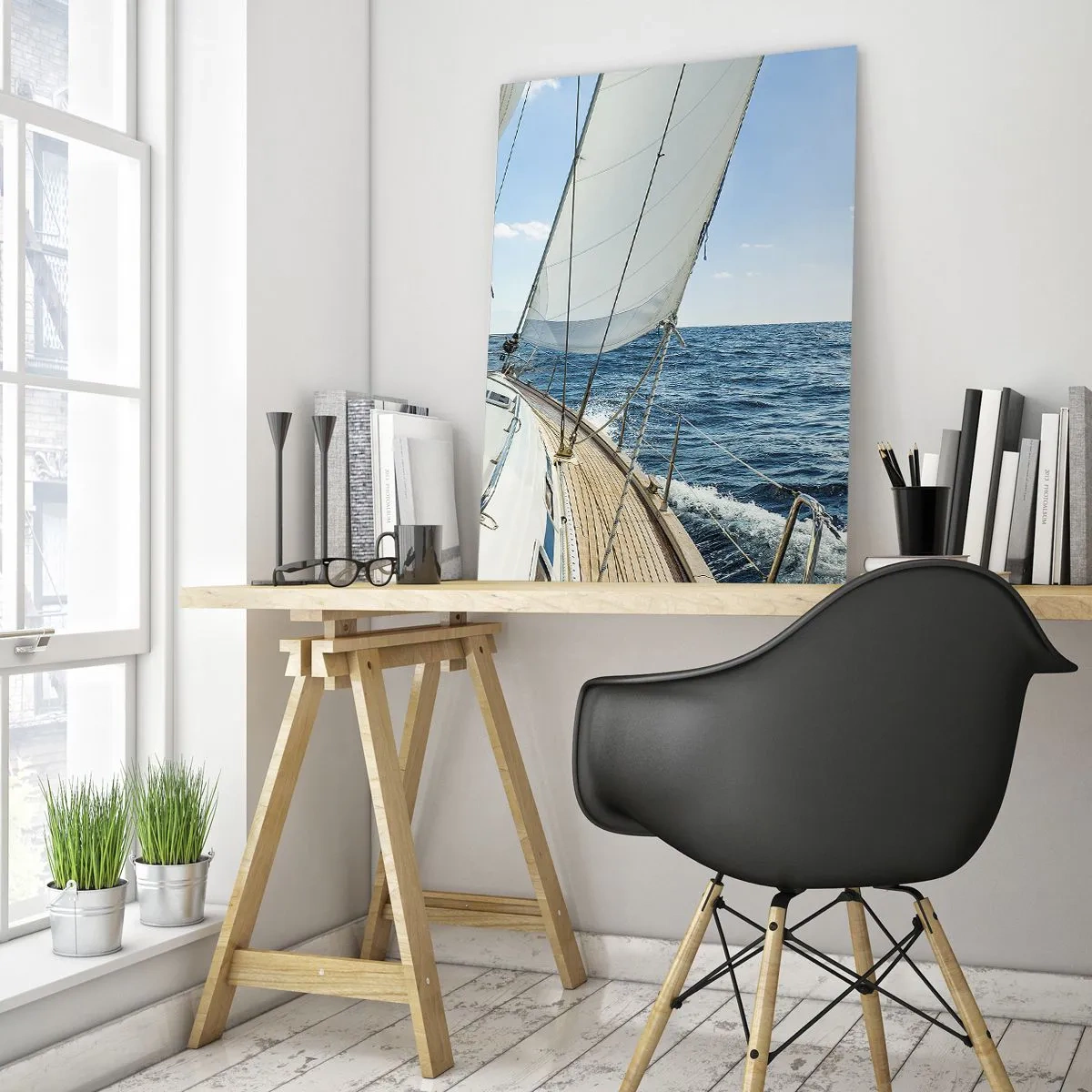 Quadro em vidro - Ahoy, aventura - 50x70 cm
