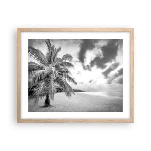 Pôster com moldura de carvalho claro - Quando anseia por solidão... - 50x40 cm