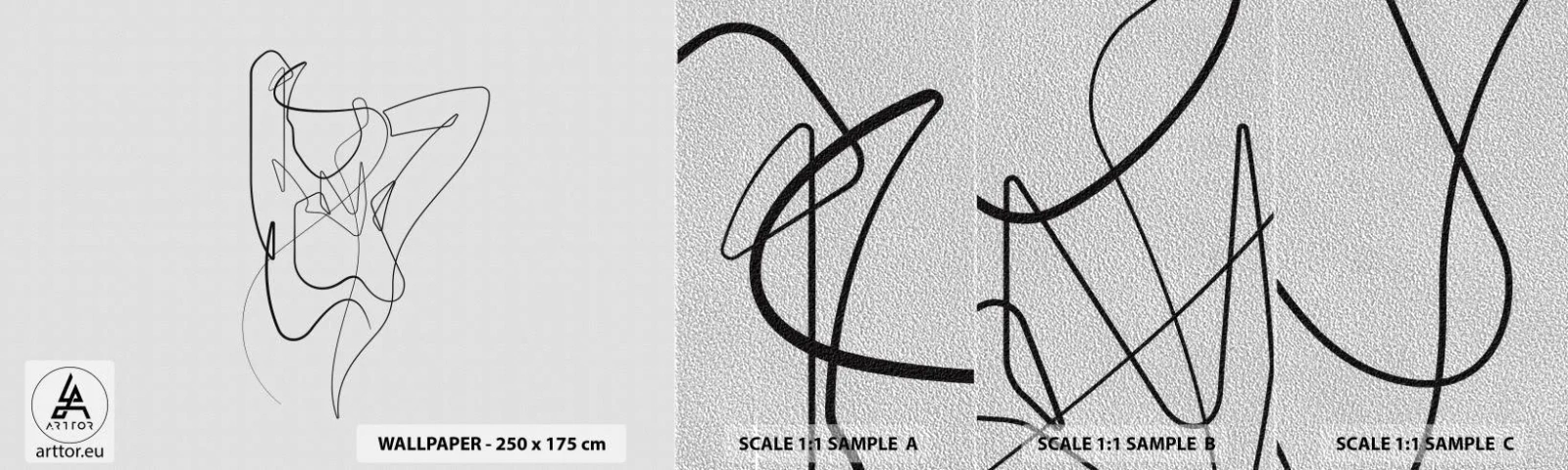 Amostra de papel de parede Premium Sand - Que tipo de pessoa é realmente... - Abstração, Corpo de mulher, Gráficos - 100x30 cm