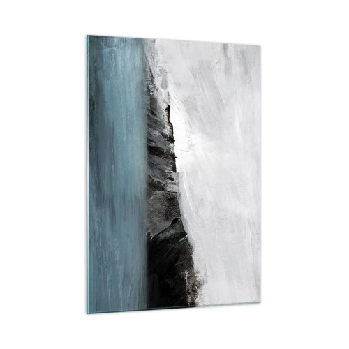 Quadro em vidro - Água – terra: choque dos elementos - 50x70 cm