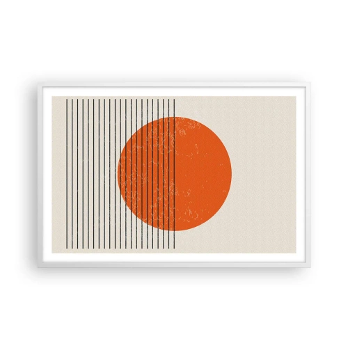 Pôster em moldura branca - Sempre sol - 91x61 cm