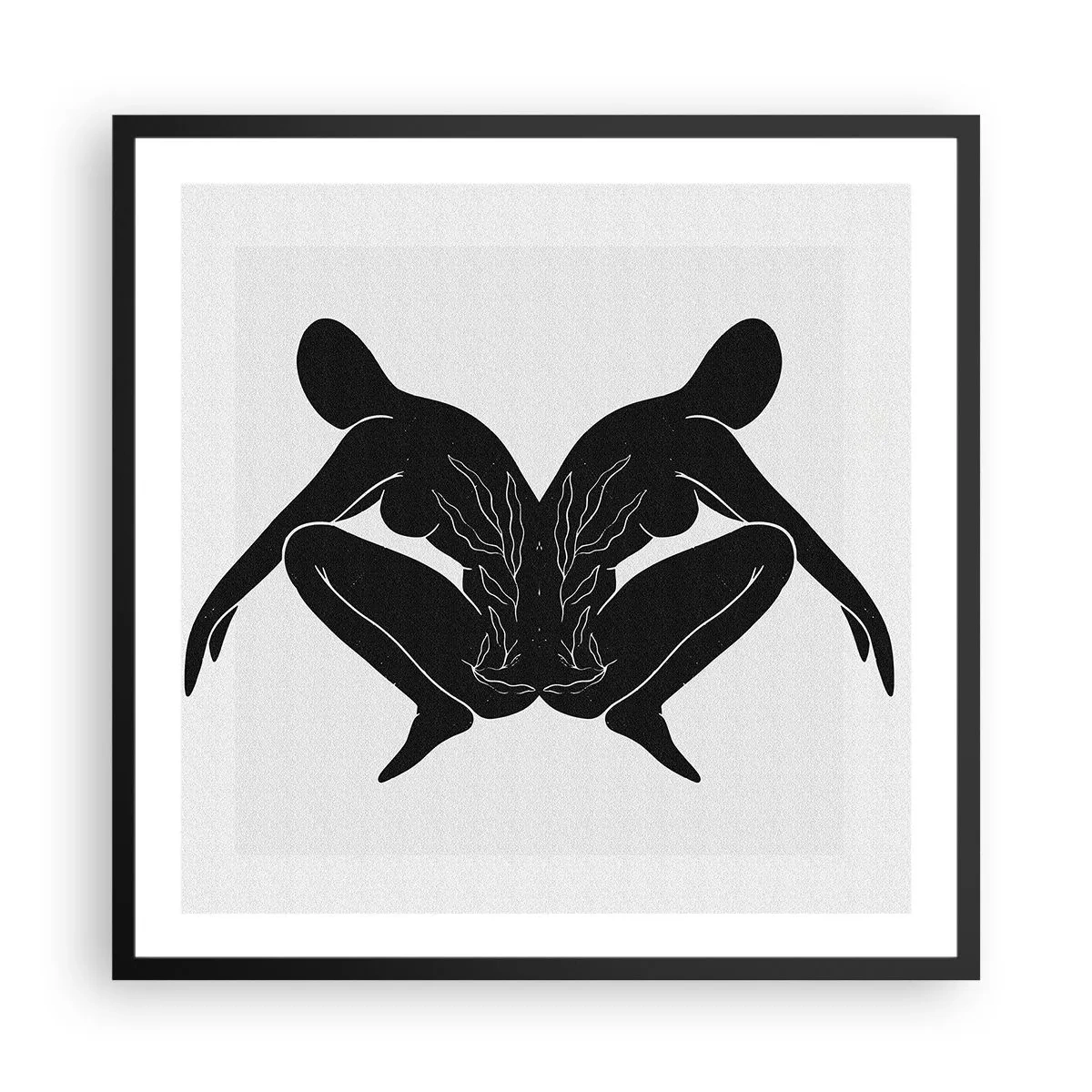 Pôster com moldura preta - Uma alma comum - 60x60 cm