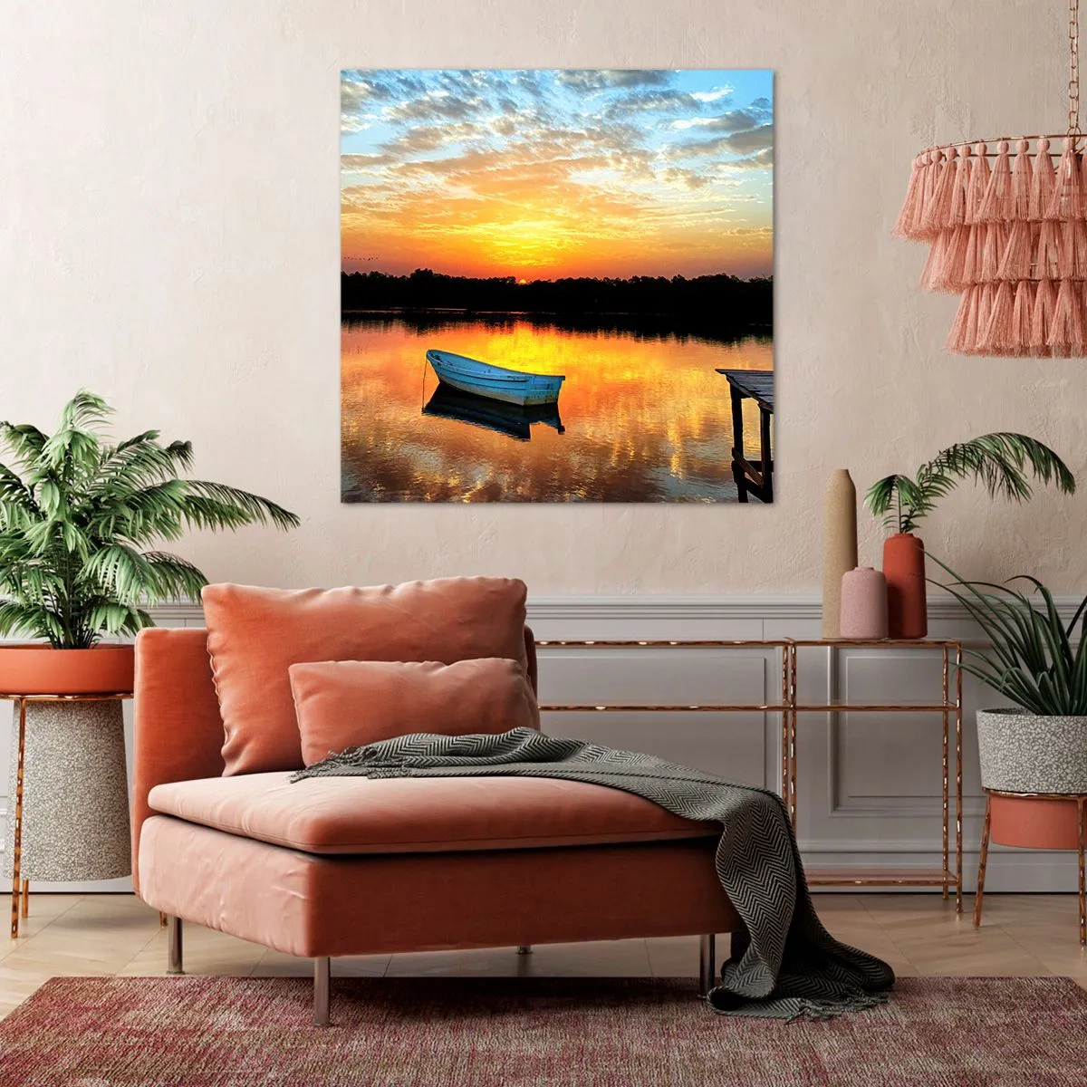 Quadro em tela - Olhe, ouça, medite - 70x70 cm