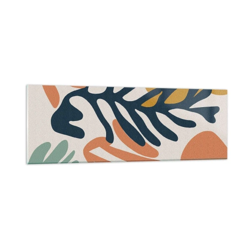 Quadro em vidro - Mares de coral - 90x30 cm