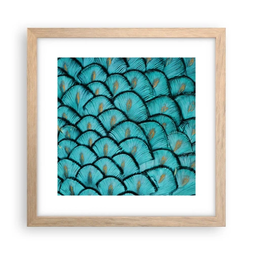 Pôster com moldura de carvalho claro - A grande gala de penas - 30x30 cm
