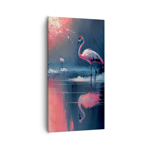 Quadro em tela - O retiro de um pássaro - 55x100 cm