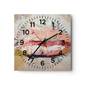 Relógio de parede - Relógio em vidro - Desperta os sentidos - 40x40 cm