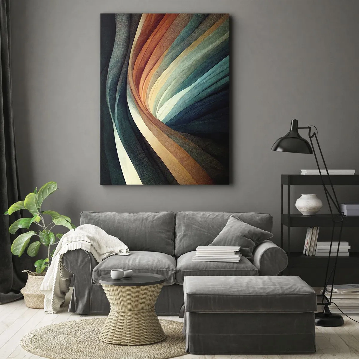 Quadro em tela - Tecido de cores - 50x70 cm