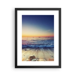 Pôster com moldura preta - E além do horizonte? - 30x40 cm