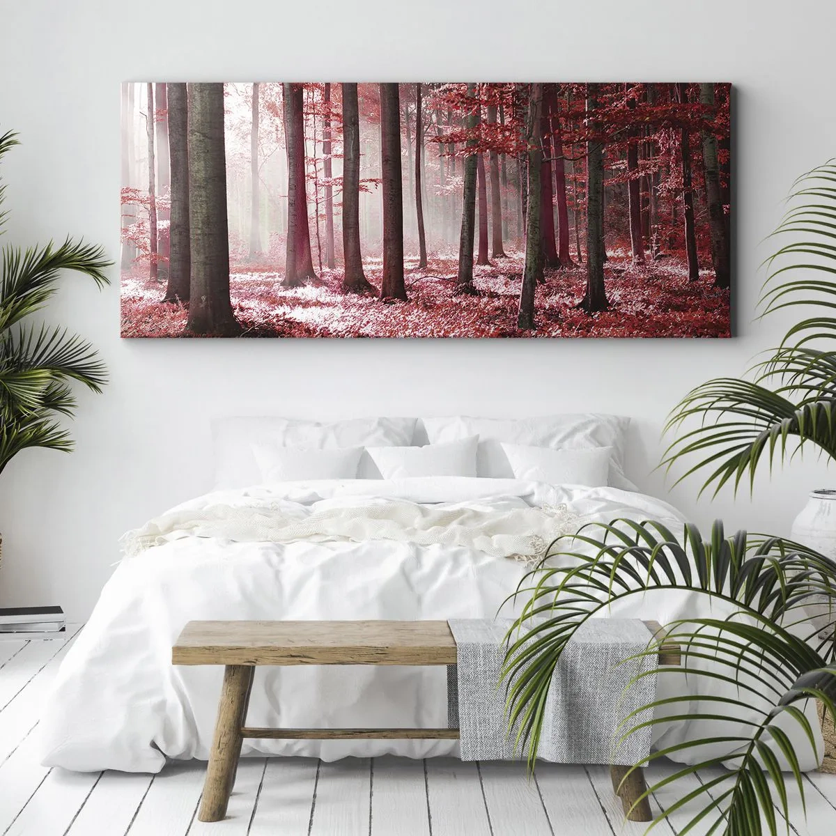 Quadro em tela - O vermelho também é belo - 160x50 cm