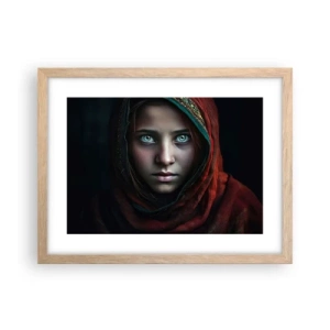 Pôster com moldura de carvalho claro - Princesa oriental - 40x30 cm