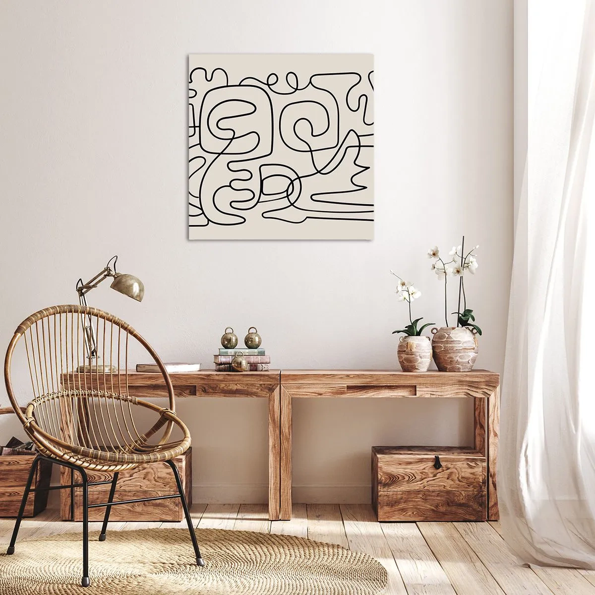 Quadro em tela - Na trilha - 50x50 cm