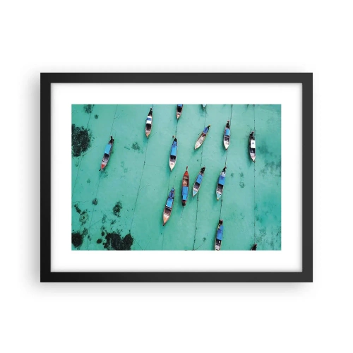 Pôster com moldura preta - Na alegre expectativa - 40x30 cm