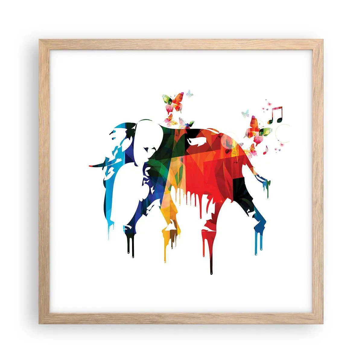 Pôster com moldura de carvalho claro - Todos podem dançar - 40x40 cm
