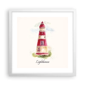 Pôster em moldura branca - Sempre há clima - 40x40 cm