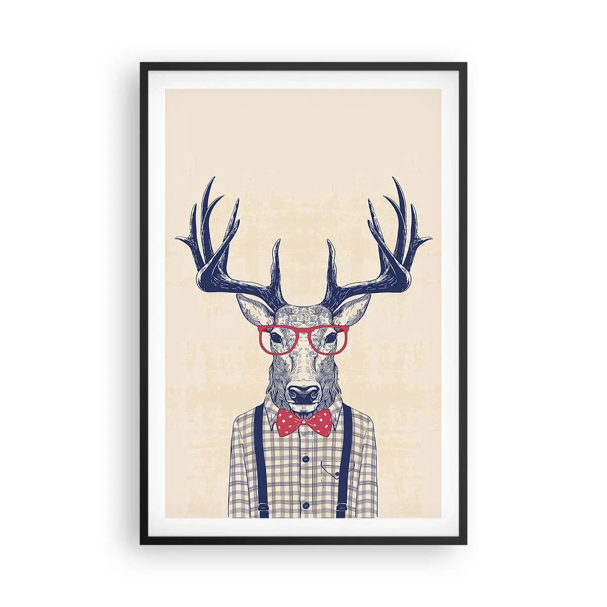 Pôster com moldura preta - Extravagância engraçada - 61x91 cm