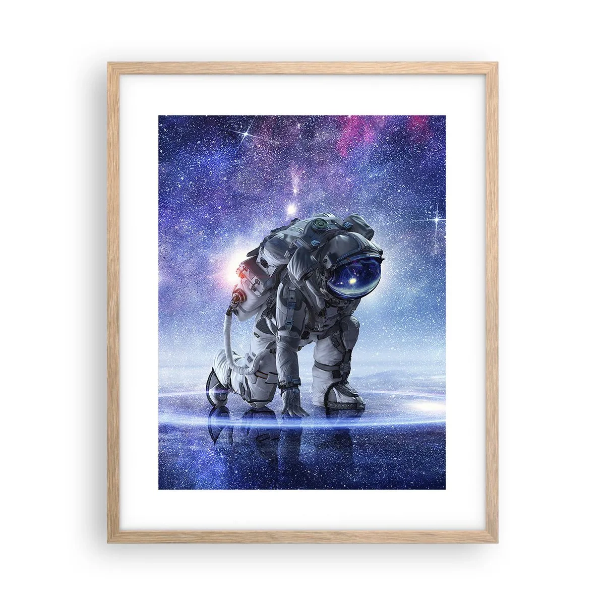 Pôster com moldura de carvalho claro - Céu estrelado acima de mim - 40x50 cm