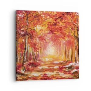 Quadro em tela - Floresta de cobre - 30x30 cm