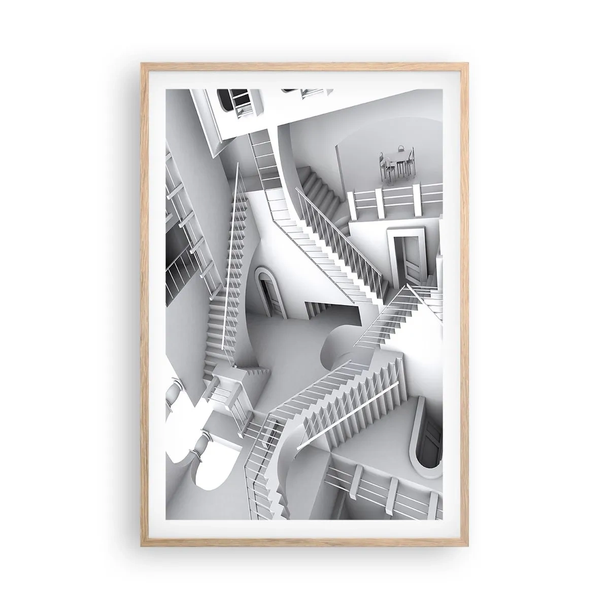 Pôster com moldura de carvalho claro - Paradoxos do espaço - 61x91 cm