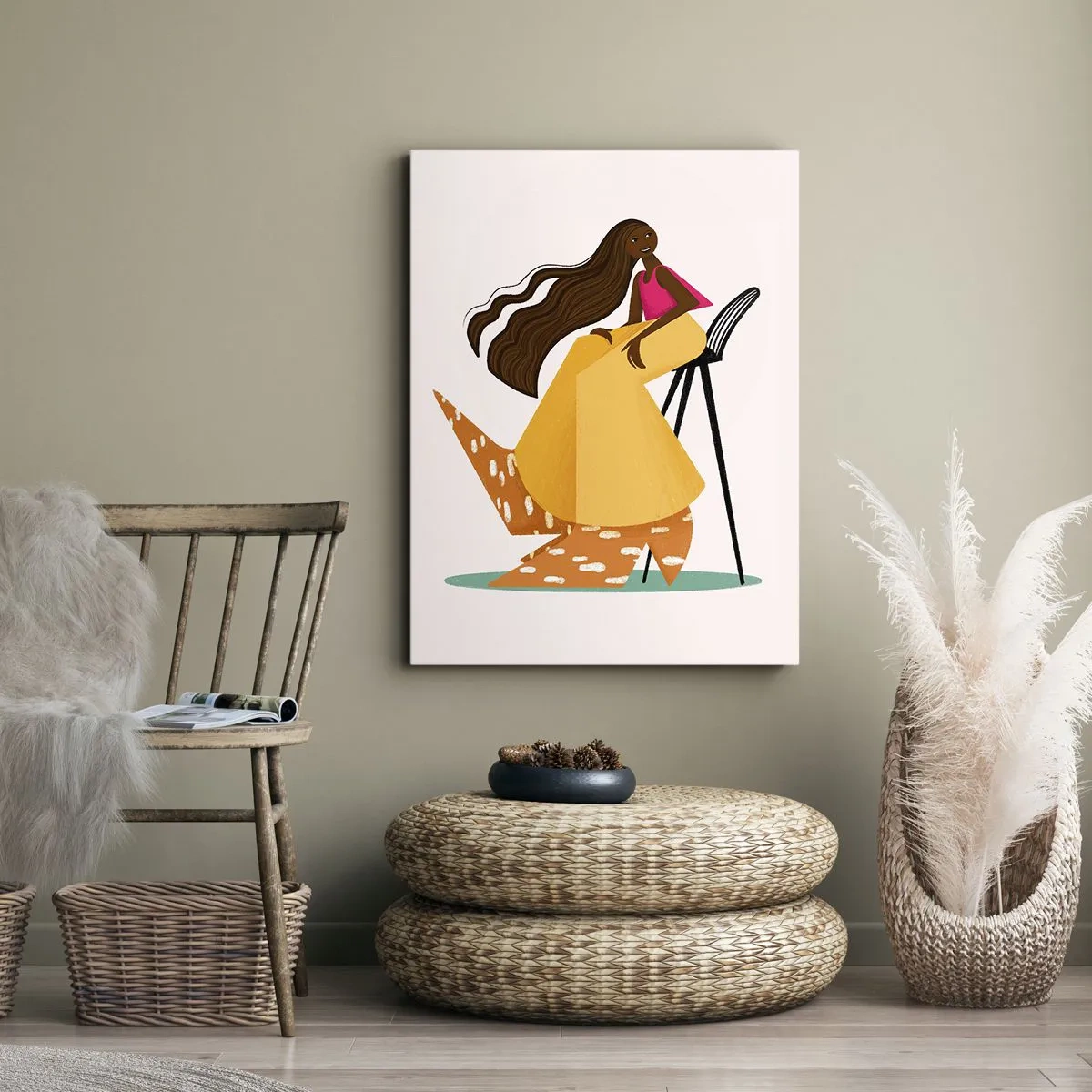 Quadro em tela - Moda também é divertida - 55x100 cm