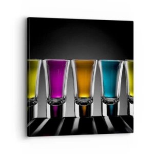 Quadro em tela - Tons da alegria - 30x30 cm