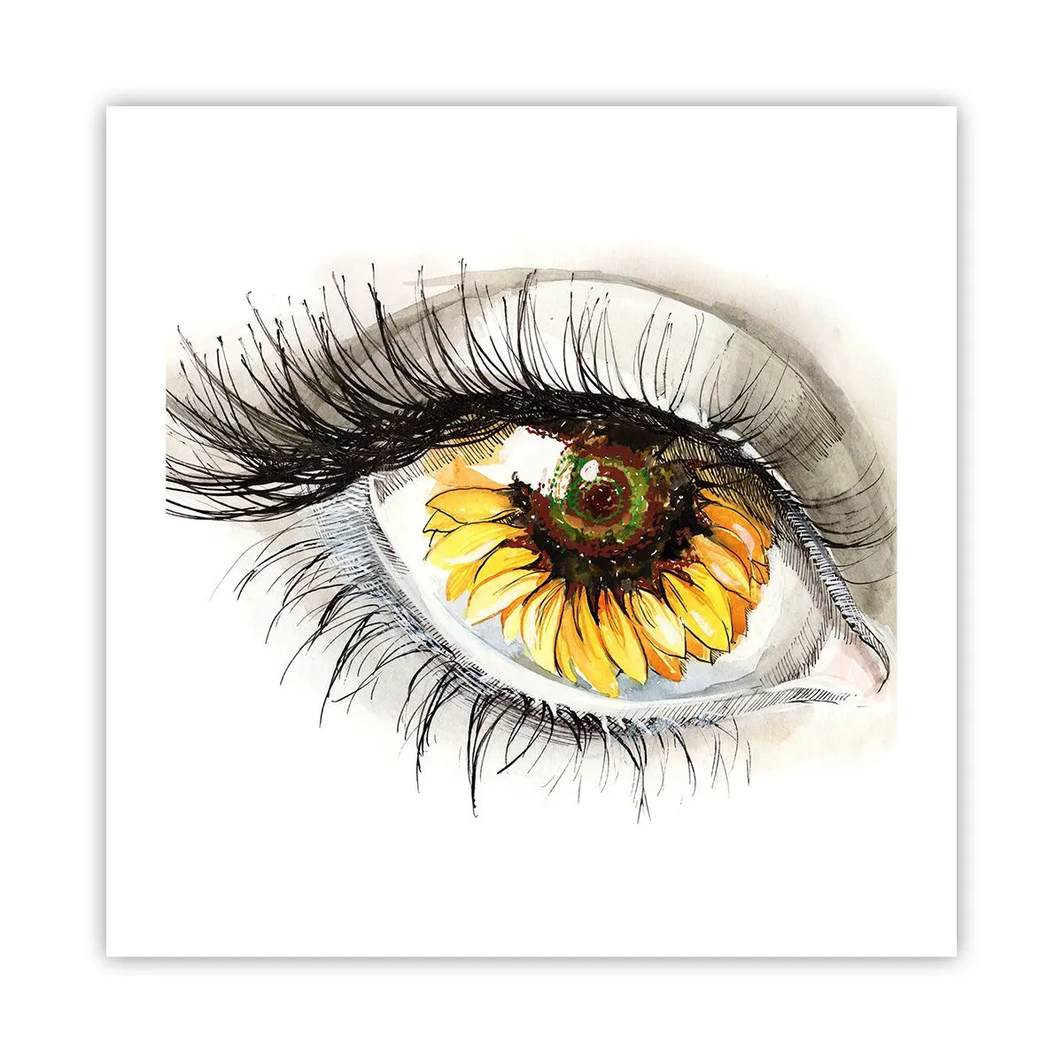 Pôster - Um olhar tão quente como o verão - 50x50 cm