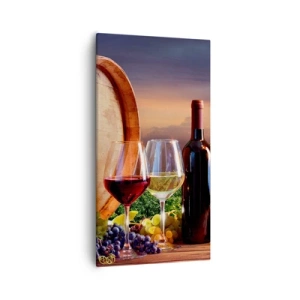 Quadro em tela - Aqui a vida tem um sabor - 55x100 cm