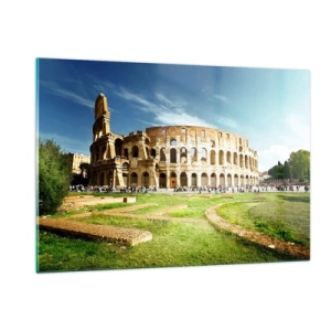 Quadro em vidro - Ainda pode-se ouvir o barulho das armas - 120x80 cm