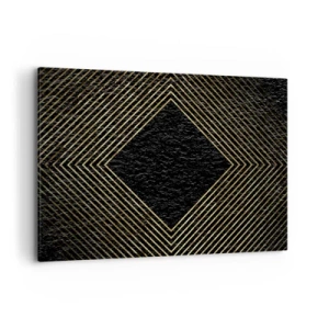 Quadro em tela - Geometria em estilo glamoroso - 100x70 cm