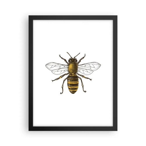 Pôster com moldura preta - Linda e boa - 30x40 cm