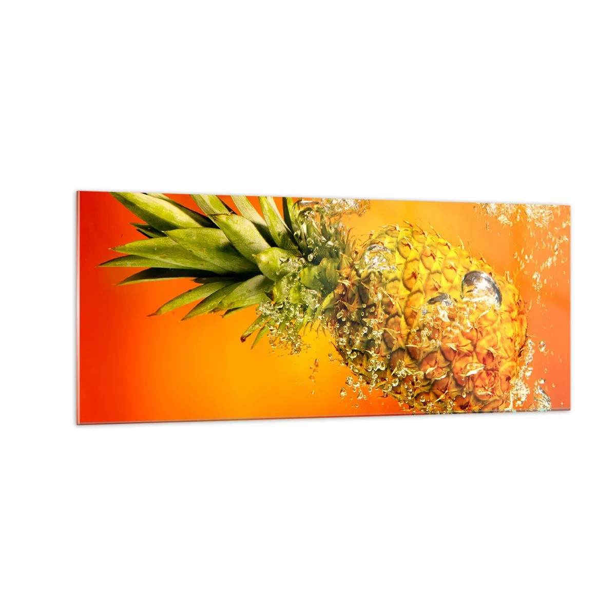 Quadro em vidro - Frescor suculento tropical - 100x40 cm
