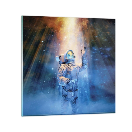 Quadro em vidro - Finalmente chegamos - 70x70 cm