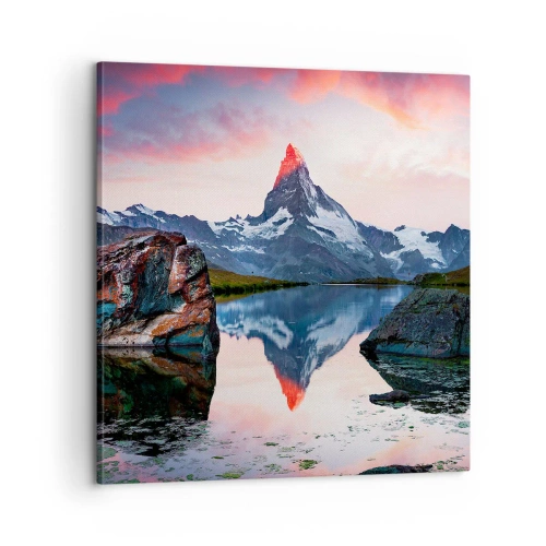 Quadro em tela - O coração das montanhas é quente - 60x60 cm
