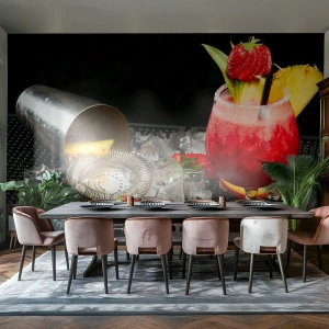 Papel de Parede Premium Canvas - Invocar o sabor - Bebida, Coquetel, Agitador - 350x256 cm