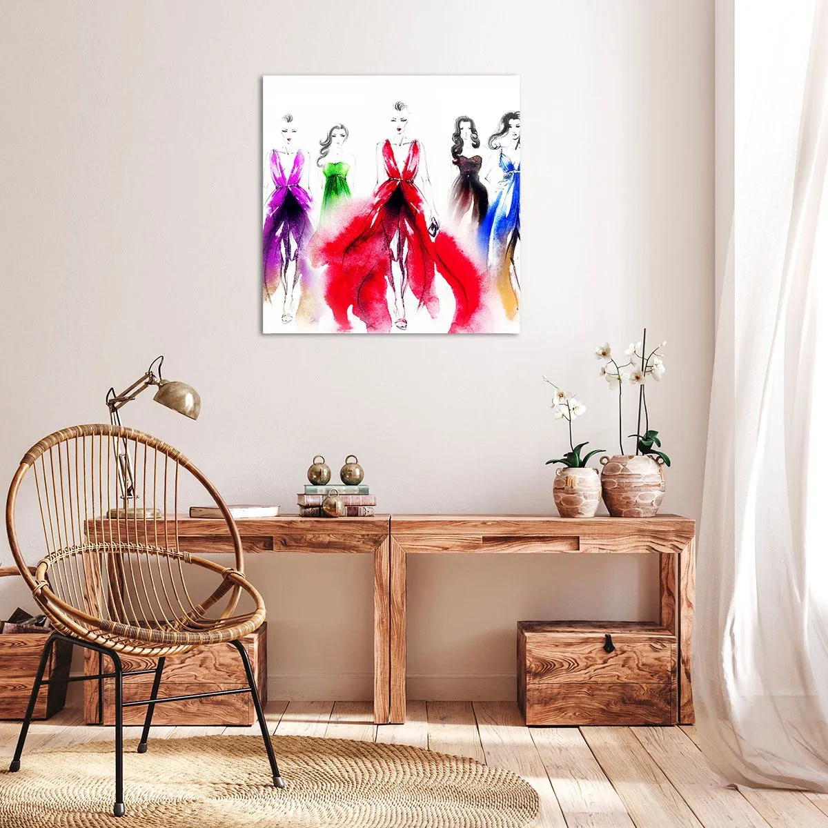 Quadro em tela - Colorido desfile - 60x60 cm