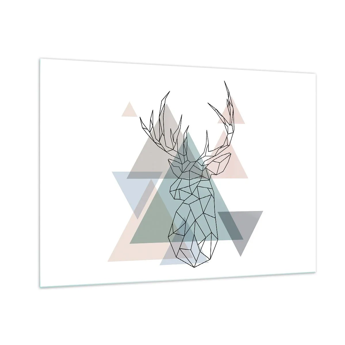 Quadro em vidro - Numa floresta geométrica - 100x70 cm