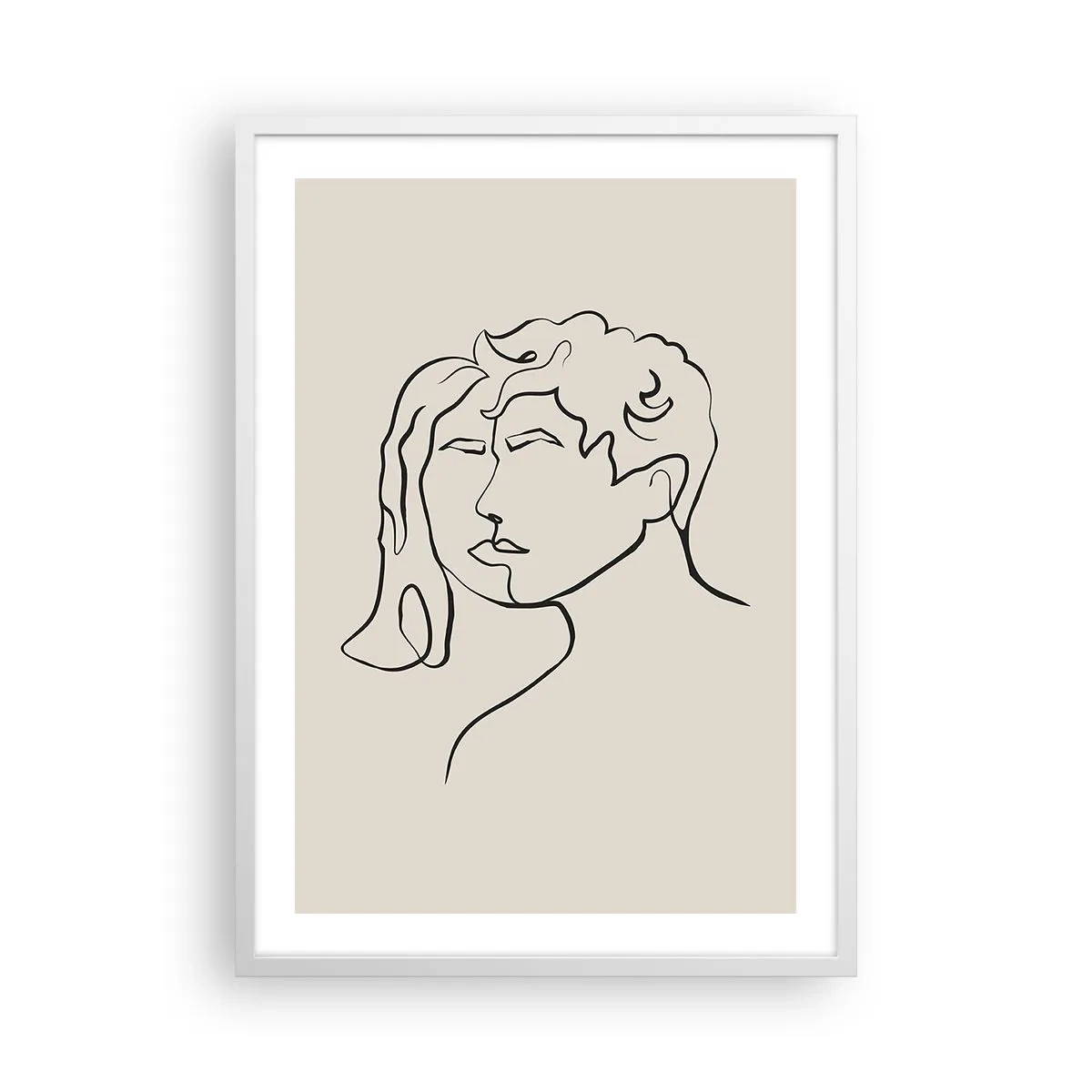 Pôster em moldura branca - E fornou-se a união - 50x70 cm