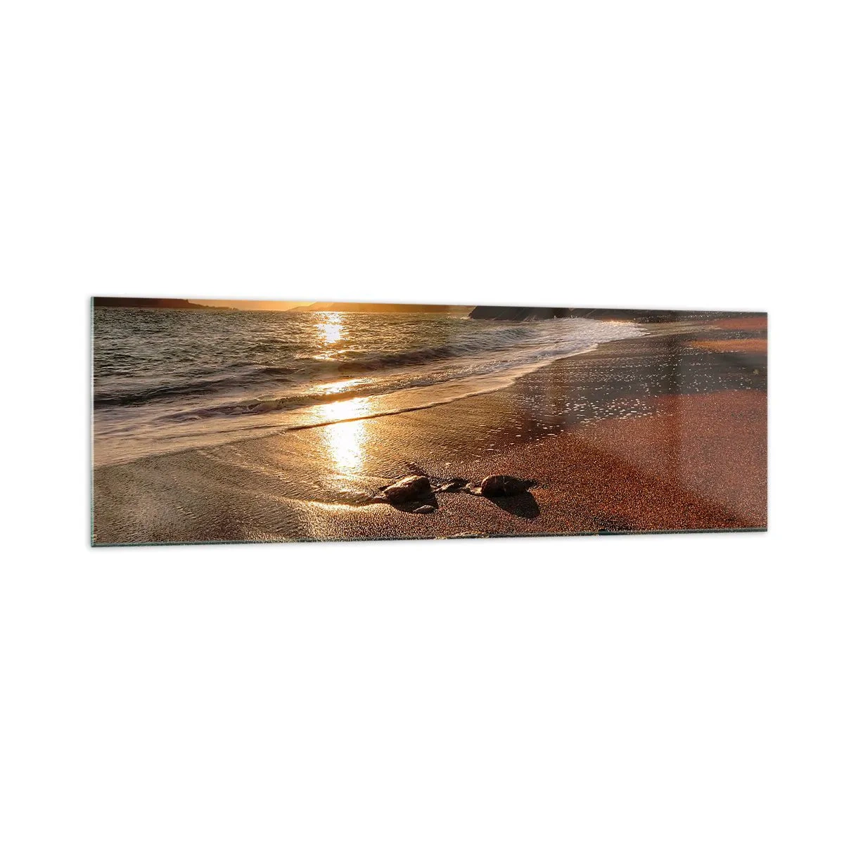 Quadro em vidro - Siga o sol em direção às colinas - 160x50 cm