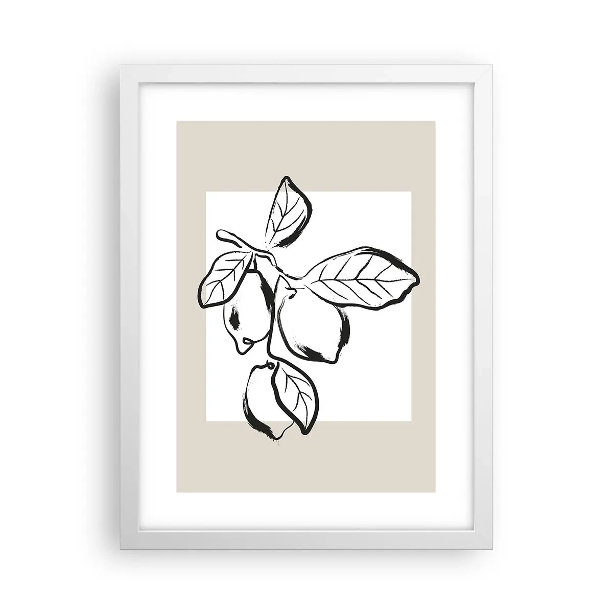 Pôster em moldura branca - Onde o limão amadurece… - 30x40 cm