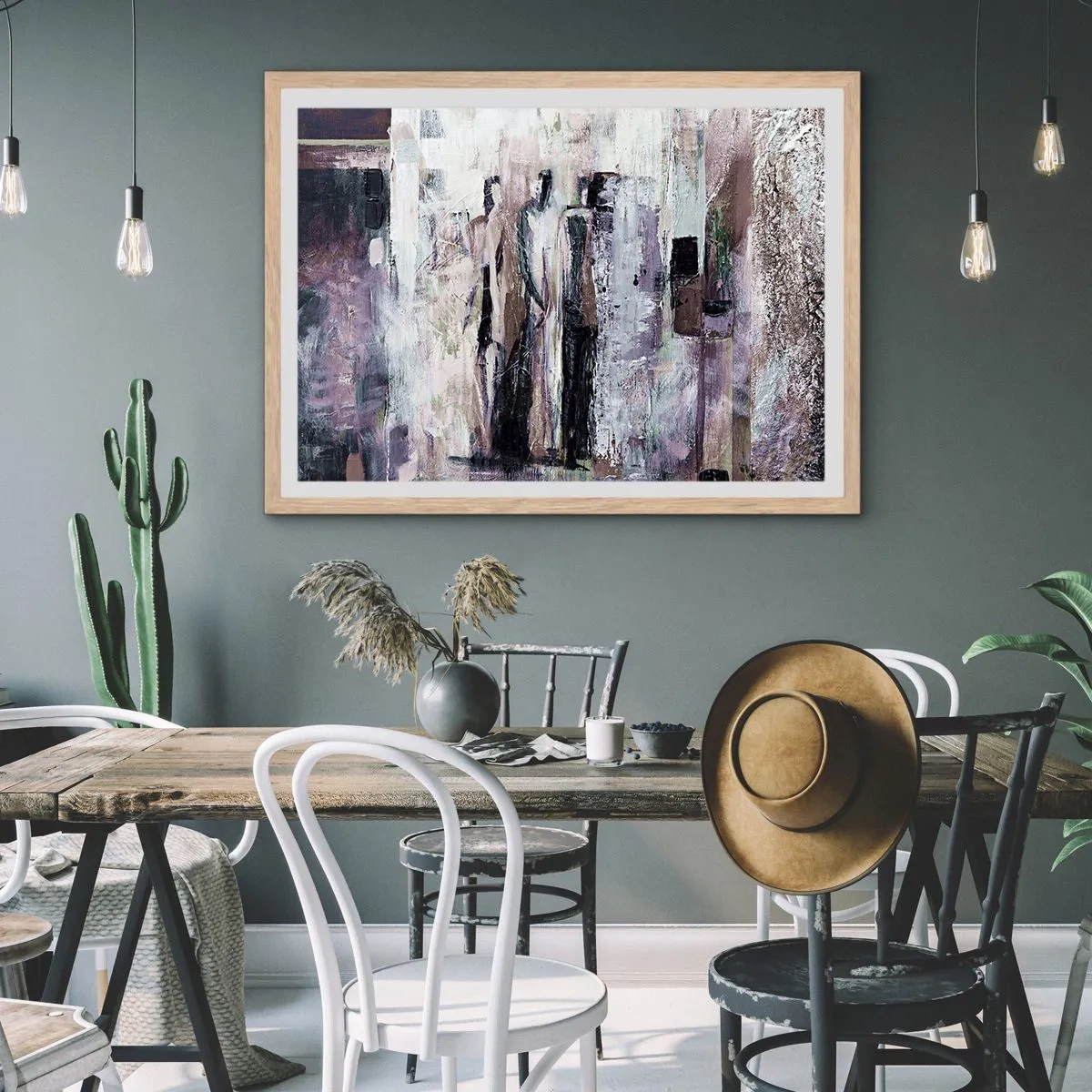 Pôster com moldura de carvalho claro - Três misteriosos - 100x70 cm