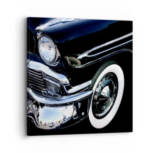 Quadro em tela - Clássicos em prata, preto e branco - 30x30 cm