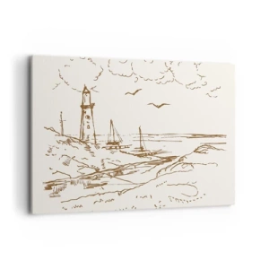 Quadro em tela - Esboço das memórias do verão - 120x80 cm